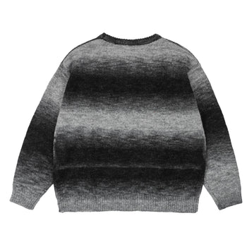 Fuzzy Icon Striped Sweater (Ivory & Black)