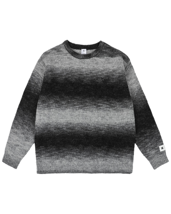 Fuzzy Icon Striped Sweater (Ivory & Black)